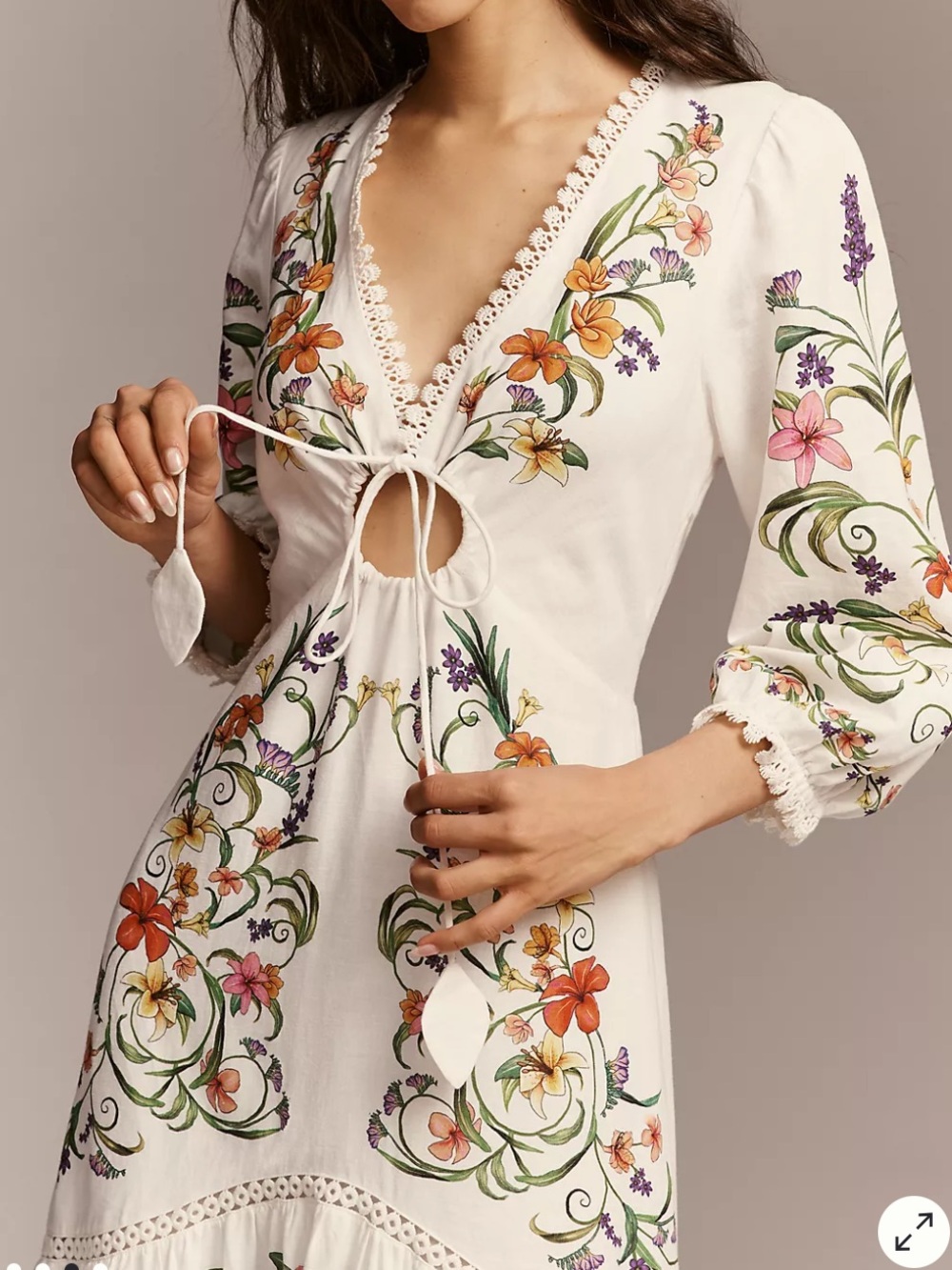 Farm Rio x Anthropologie Long-Sleeve Cutout Maxi Dress - Picture 3 of 10
